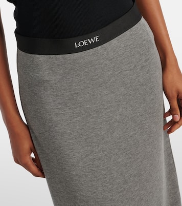 Falda larga de punto con anagrama | Loewe