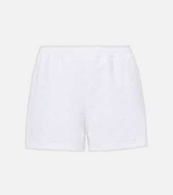 Shorts en rizo de mezcla de algodón con GG | Gucci