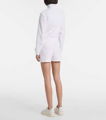 Shorts en rizo de mezcla de algodón con GG | Gucci