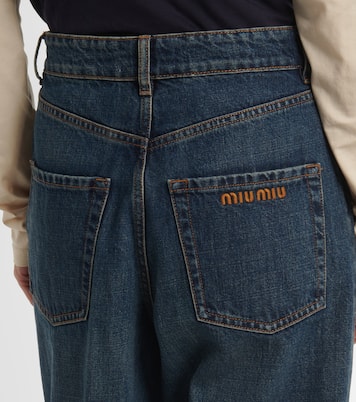 Jeans boyfriend a vita alta | Miu Miu