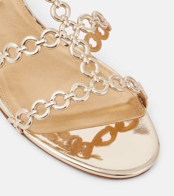 Infinity Chain faux leather sandals | Aquazzura
