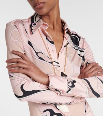 Camicia Orchidee in raso di jersey | Pucci