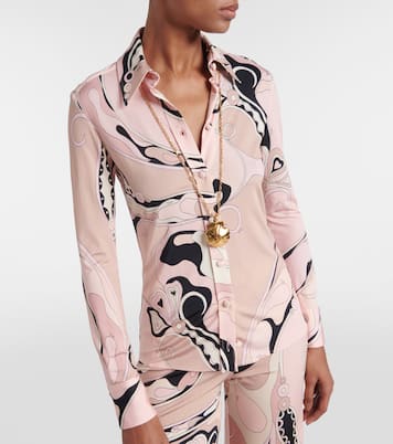 Camicia Orchidee in raso di jersey | Pucci