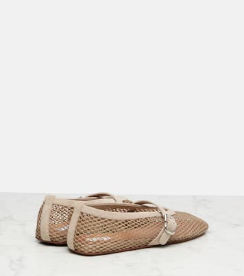 Ballerines en résille et daim  | Alaïa