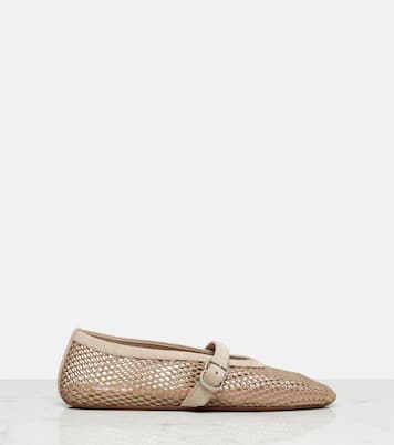 Ballerines en résille et daim  | Alaïa