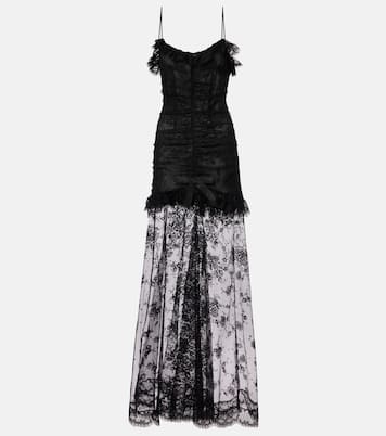 Bow-detail cotton-blend lace gown | Alessandra Rich