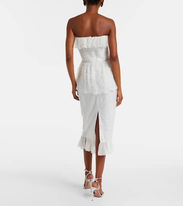 Lace and silk georgette bustier dress | Alessandra Rich