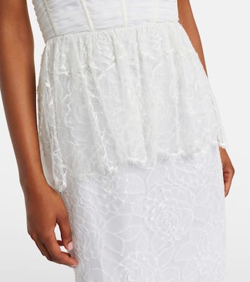 Lace and silk georgette bustier dress | Alessandra Rich