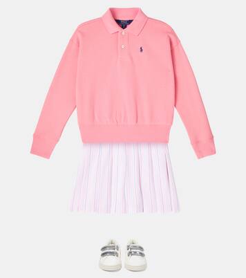 Cotton-blend fleece polo sweater | Polo Ralph Lauren Kids