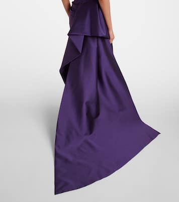 Draped strapless mikado gown | Monique Lhuillier