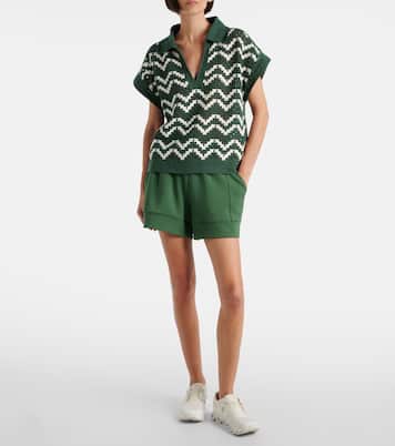 Joelle crochet cotton polo shirt | Varley