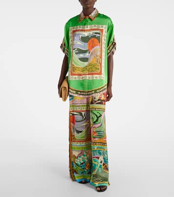 Camisa Lucky Pace de seda estampada | Alémais