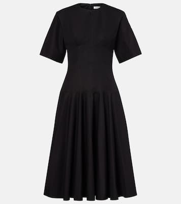 Cotton poplin midi dress | McQueen