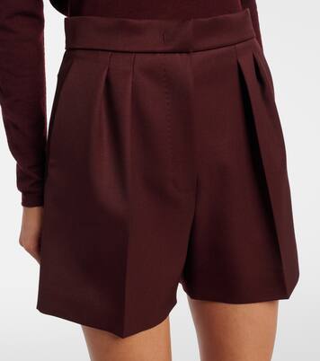 Ozieri high-rise virgin wool shorts | Max Mara