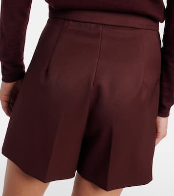 Ozieri high-rise virgin wool shorts | Max Mara