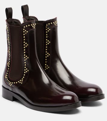Verzierte Chelsea Boots Skye aus Leder | Aquazzura