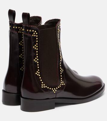 Verzierte Chelsea Boots Skye aus Leder | Aquazzura