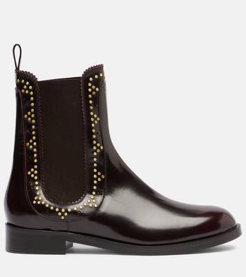 Verzierte Chelsea Boots Skye aus Leder | Aquazzura