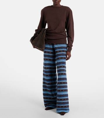 Knitted virgin wool straight pants | Stella McCartney