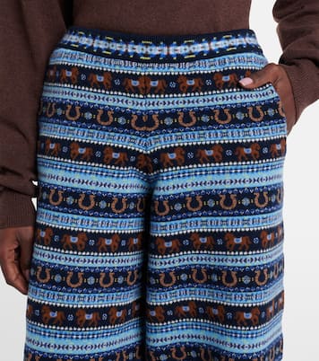 Knitted virgin wool straight pants | Stella McCartney