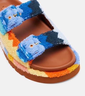 Clea Zigzag锯齿图案毛巾布凉鞋 | Missoni