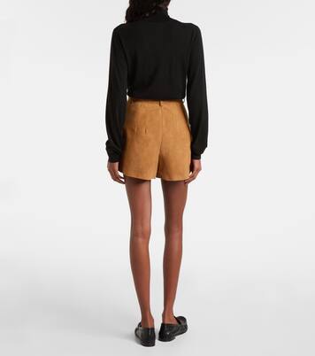 High-rise suede shorts | Rotate