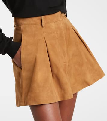 High-rise suede shorts | Rotate