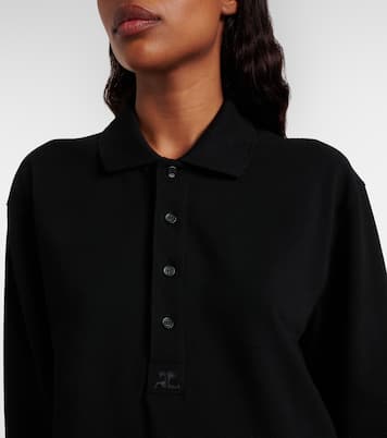 Cotton jersey polo sweater  | Courrèges