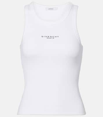 Logo ribbed-knit cotton jersey tank top | Givenchy