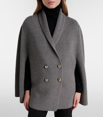 Agenzia double-breasted virgin wool cape | Max Mara
