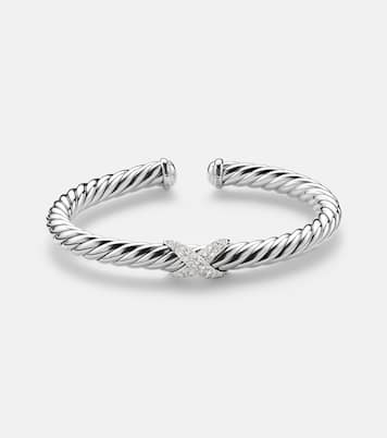 Cable Flex® 925 sterling silver bracelet with diamonds | David Yurman