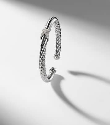 Cable Flex® 925 sterling silver bracelet with diamonds | David Yurman