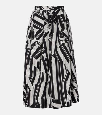 Bedruckter Midirock aus Baumwolle | Dries Van Noten