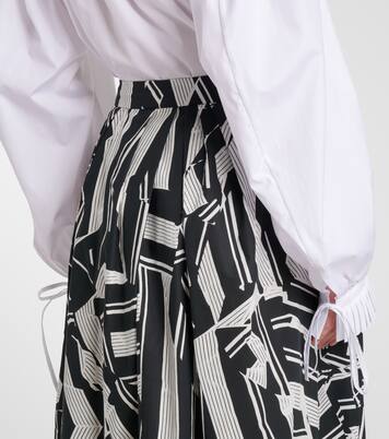 Bedruckter Midirock aus Baumwolle | Dries Van Noten