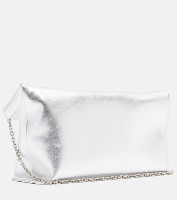 Trompette metallic leather clutch | Roger Vivier