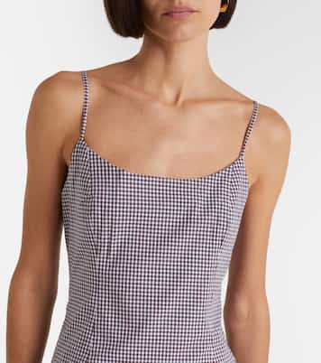 Pelea gingham cotton-blend minidress | Faithfull