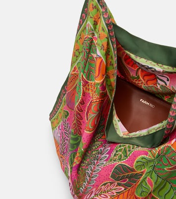 Scarf Medium jacquard tote bag | Farm Rio
