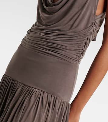 Abito lungo Alyve con scollo all’americana e drappeggio | Aya Muse