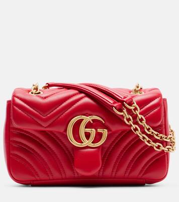 GG Marmont Small leather shoulder bag | Gucci