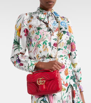 GG Marmont Small leather shoulder bag | Gucci