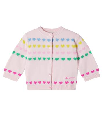 Baby Laligne jacquard cotton cardigan  | Bonton