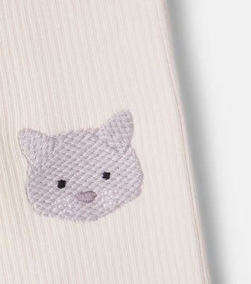 Baby Soenie embroidered cotton-blend leggings | Donsje