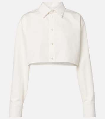 Cropped cotton and silk poplin shirt | Balenciaga