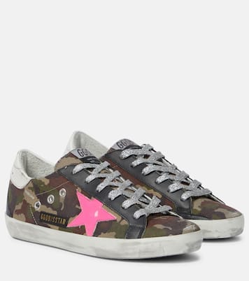 Super-Star leather-trimmed sneakers | Golden Goose