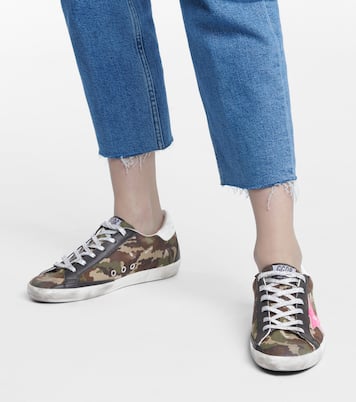 Super-Star leather-trimmed sneakers | Golden Goose