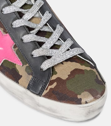 Super-Star leather-trimmed sneakers | Golden Goose