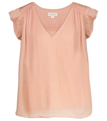 Isabelle lace-trimmed blouse | Velvet