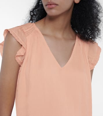 Isabelle lace-trimmed blouse | Velvet
