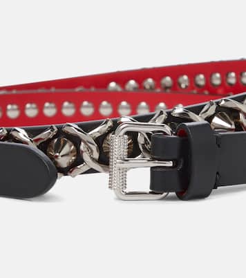 Loubispikes embellished leather belt | Christian Louboutin