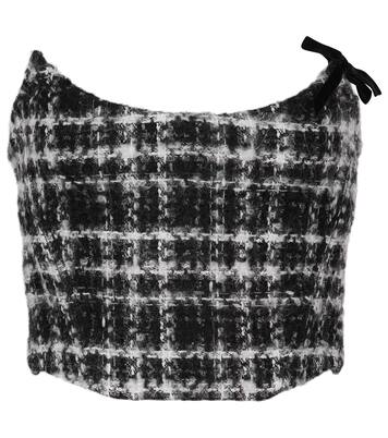 Kariertes Bustier aus Tweed | Alessandra Rich